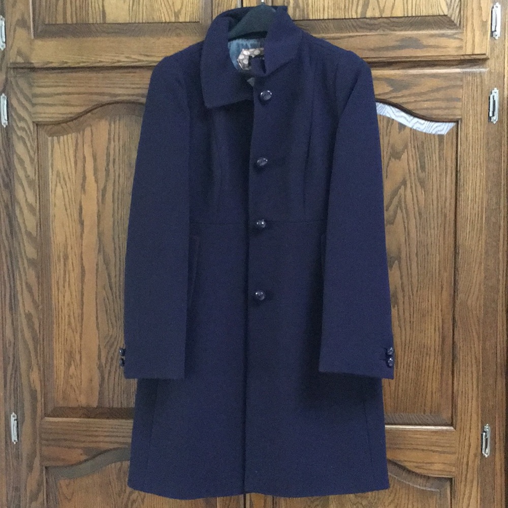 NWT J.Crew dark purple wool coat size 6